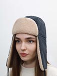 Шапка STETSON арт. 9297302 BOMBER CAP CALF SPLIT (синий)